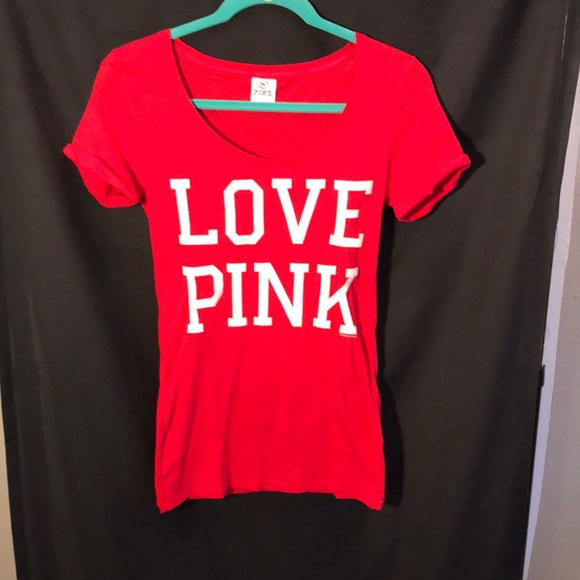 Pink ladies size S-P red short sleeved tee - Picture 1 of 3
